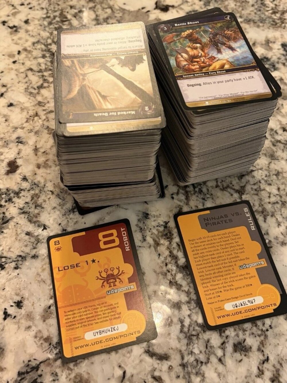 Big Lot World of Warcraft Cards With Tip Cards